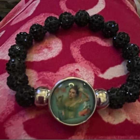 Taylor Swift Photo Snap Button Black Bracelet Charm Gingersnaps Ginger Snaps - Picture 1 of 4